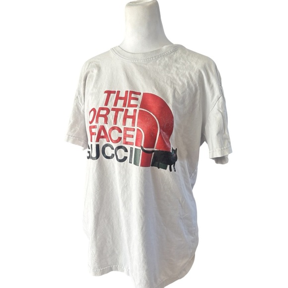 Gucci x The North Face Tee Shirt Women's Size 3XL Designer Crew Neck - Picture 3 of 11